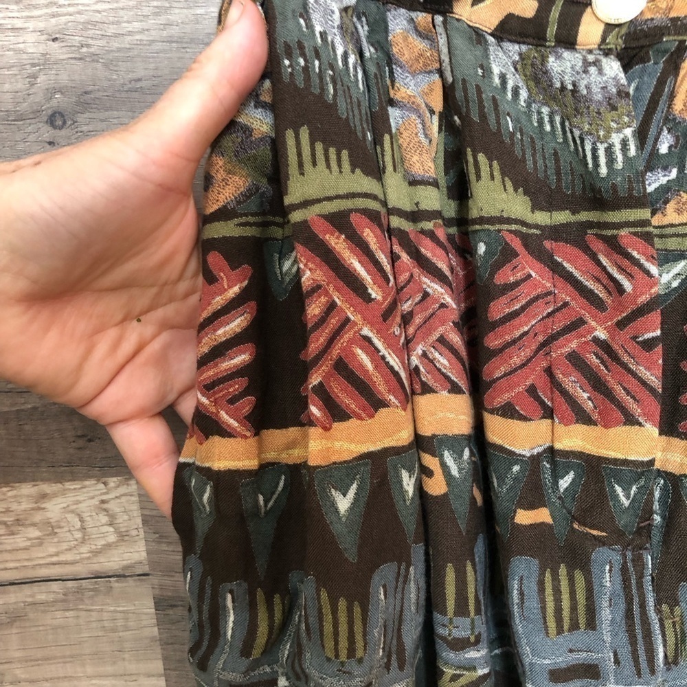 Vintage 80s Le Château Southwestern Aztec Coord Set Vest and Pants Small - Picture 10 of 16
